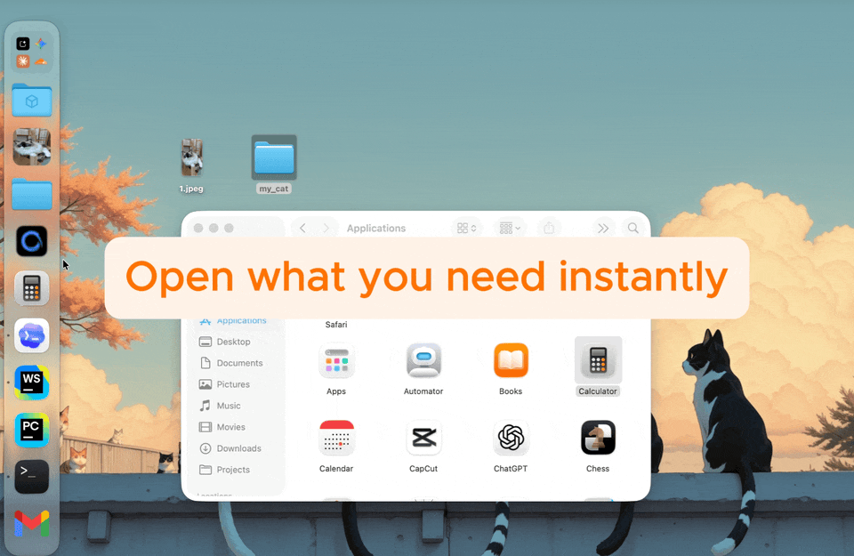 Open What You Need Instantly